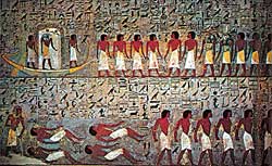 Malowidło ścienne z grobowca Horemheba w Dolinie Królów